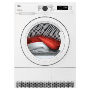 AEG TXH508A2R 5000 Freestanding AutoSense 8kg Heat Pump Tumble Dryer in White