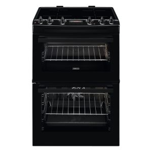 Zanussi ZCI66280BA Freestanding 60cm Induction Double Oven Cooker Black