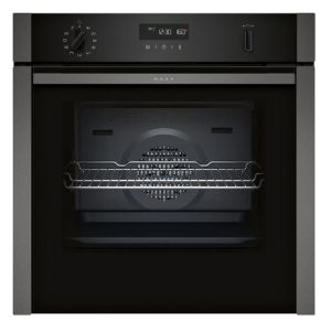 Neff B6ACH7HG0B N50 Built In Slide and Hide® Pyrolytic Single Oven in Graphite Grey