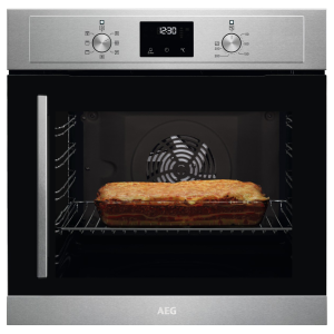 AEG BCX335R11M 6000 Built In Catalytic Single Oven in Stainless Steel with Right Hand Door Opening