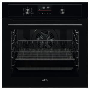 AEG BEX535A61B 6000 AirFry Built In Hydrolytic Single Oven in Black