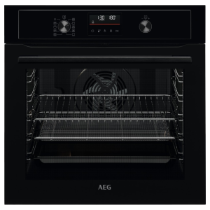 AEG BPX535A61B 6000 Built In AirFry Pyrolytic Single Oven in Black