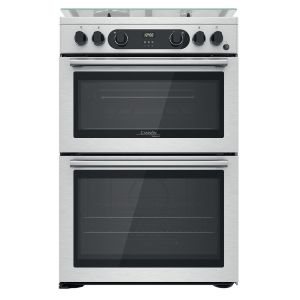 Cannon by Hotpoint CD67G0CCX Freestanding 60cm Gas Double Oven Cooker in Stainless Steel