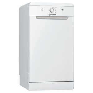 Indesit DF9E1B10UK Freestanding Slimline Dishwasher in White
