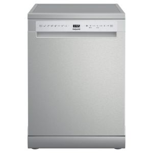 Hotpoint H7FHS41X Freestanding Full Size Dishwasher in Silver Inox