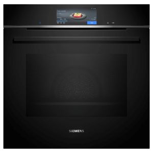 Siemens HB778G3B1B iQ700 Built In activeClean® Pyrolytic Single Oven in Black