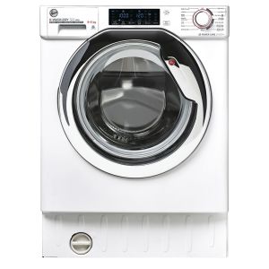 Hoover HBDOS695TAMCET80 Integrated 9/5kg 1600rpm Washer Dryer in White with Chrome Door