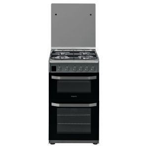 Hotpoint HD5G00CCX Freestanding 50cm Gas Double Oven Cooker in Stainless Steel