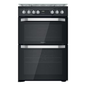 Hotpoint HDM67G9C2CSB 60cm Dual Fuel Double Oven Cooker in Black