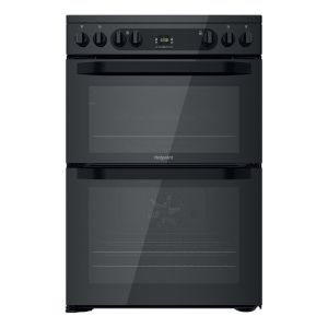 Hotpoint HDM67V92HCB 60cm Ceramic Double Cooker in Black