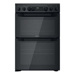 Hotpoint HDM67V9CMB 60cm Ceramic Double Cooker in Black