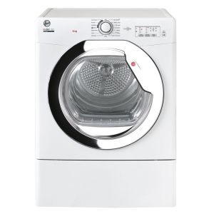 Hoover HLEV8LCG H-Dry 300 Freestanding 8kg Vented Tumbler Dryer in White with Chrome Door