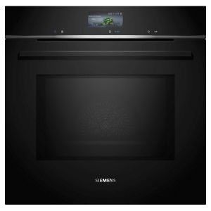 Siemens HM776G1B1B iQ700 Built In Pyrolytic Single Oven with Microwave in Black