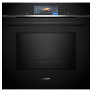 Siemens HM778GMB1B iQ700 Built In activeClean® Pyrolytic Single Oven with Microwave in Black