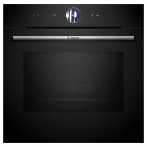 Bosch HMG7764B1B Series 8 Built In Single Pyrolytic Oven with Microwave and Air Fry Cooking in Black