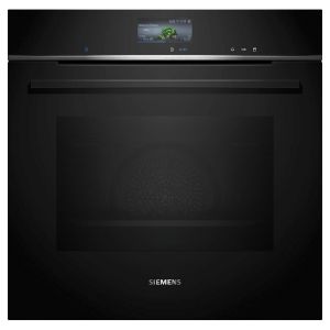 Siemens HR776G1B1B iQ700 Built In activeClean® Pyrolytic Single Oven with Added Steam in Black