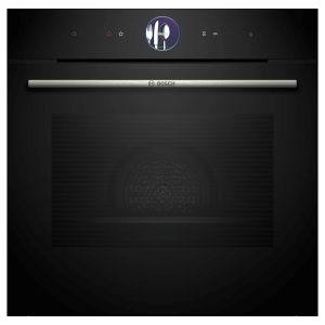 Bosch HRG7764B1B Series 8 Built In Pyrolytic Single Oven with Steam and Air Fry Functions in Black