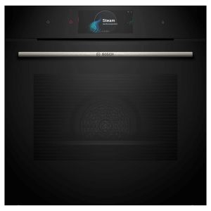 Bosch HSG7584B1 Series 8 Built In Hydrolytic Single Oven with Steam and Air Fry Functions in Black