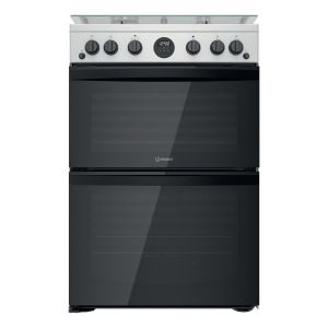 Indesit ID67G0MCXUK 60cm Gas Double Cooker in Stainless Steel