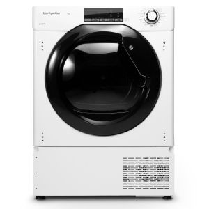 Montpellier MIHP75 Integrated 7kg Heat Pump Tumble Dryer in White with Black Door