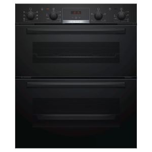 Bosch NBS533BB0B Serie 4 Built Under EcoClean Double Oven in Black