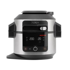 Ninja OL550UK 6 Litre One Lid 14-in-1 Multi Cooker with Air Fry in Black and Stainless Steel