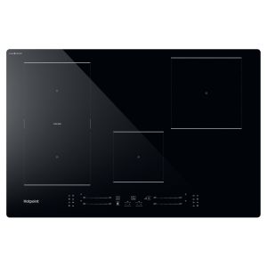 Hotpoint TS6477CCPNE 77cm 4 Zone Black Induction Hob with Flex Zone