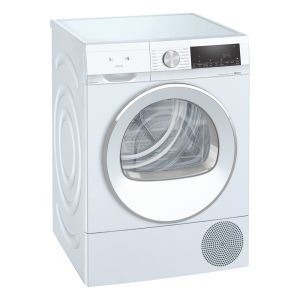 Siemens WQ45G2D9GB iQ500 Freestanding 9kg Heat Pump AutoDry Tumble Dryer in White
