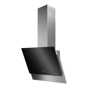 Zanussi ZFV916Y Series 60 AirBreeze 60cm Angled Wall Mounted Cooker Hood in Black and Stainless Steel