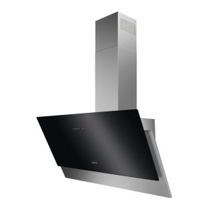 Zanussi ZFV919Y Series 60 AirBreeze 90cm Angled Wall Cooker Hood in Black and Stainless Steel