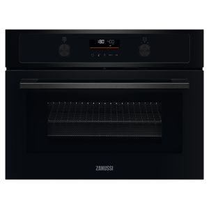 Zanussi ZVENM7KN Series 60 Built In CookQuick Compact Oven with Microwave in Black