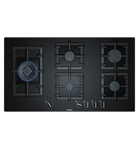 Siemens EP9A6SB90 iQ500 90cm Gas Hob in Black Glass